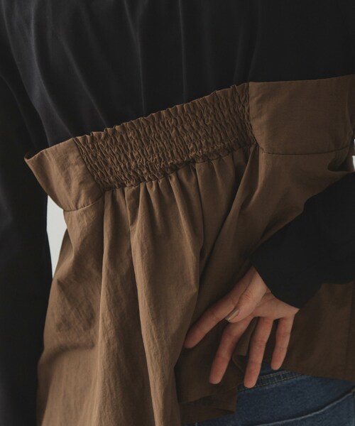 OPAQUE.CLIP（オペークドットクリップ）の「◆リボンビスチェ ドッキングカットソー【洗濯機洗い可】（Tシャツ/カットソー・レディース・ブラック/ブラック系4/チャコール・38/40/42）」の20枚目の写真