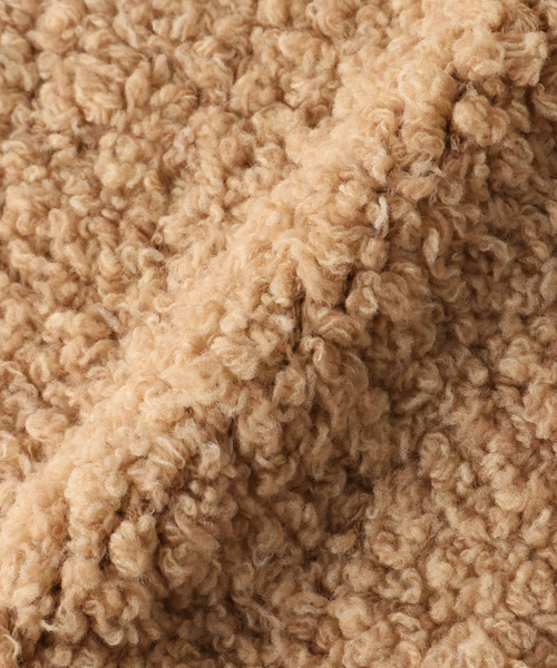 ASAUCE MELER（アソースメレ）の「ASAUCE MELER/アソースメ TEDDY TRIAGLE ストール（マフラー・レディース・ベージュ・FREE）」の6枚目の写真