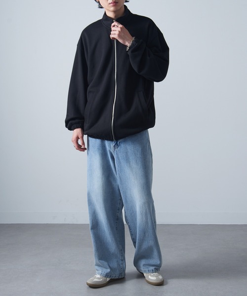 MAISON CLUB(メゾンクラブ)の「【MAISON CLUB】ワンポイント刺繍フルジップトラックスウェット LESS IS MORE(ジャージ・メンズ・ブラック/グレー/ネイビー・M/XL/L)」の13枚目の写真
