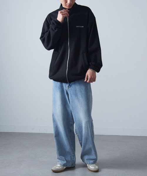 MAISON CLUB(メゾンクラブ)の「【MAISON CLUB】ワンポイント刺繍フルジップトラックスウェット LESS IS MORE(ジャージ・メンズ・ブラック/グレー/ネイビー・M/XL/L)」の12枚目の写真