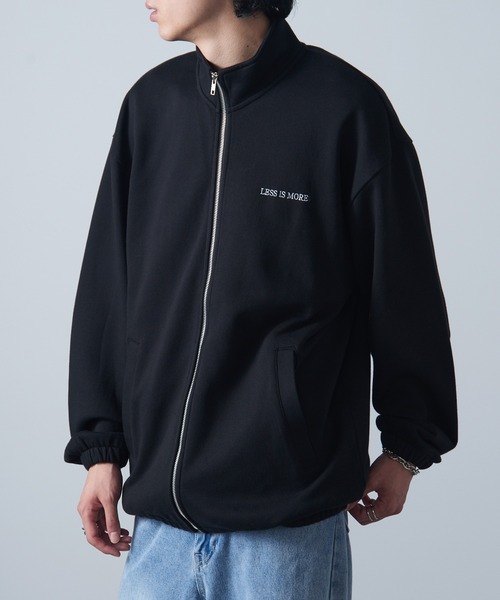MAISON CLUB(メゾンクラブ)の「【MAISON CLUB】ワンポイント刺繍フルジップトラックスウェット LESS IS MORE(ジャージ・メンズ・ブラック/グレー/ネイビー・M/XL/L)」の6枚目の写真