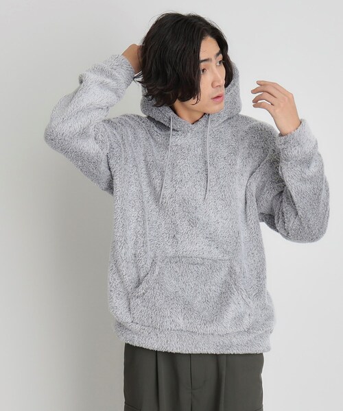 THE SHOP TK （ザ ショップ ティーケー ）の「◆ボアフリースプルオーバーパーカー（パーカー・メンズ・ブラック/ブラウン系その他/チャコールグレー・02/03）」の3枚目の写真