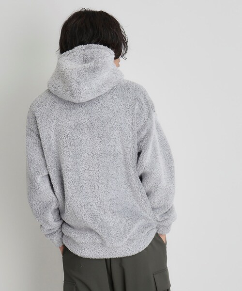 THE SHOP TK （ザ ショップ ティーケー ）の「◆ボアフリースプルオーバーパーカー（パーカー・メンズ・ブラック/ブラウン系その他/チャコールグレー・02/03）」の5枚目の写真