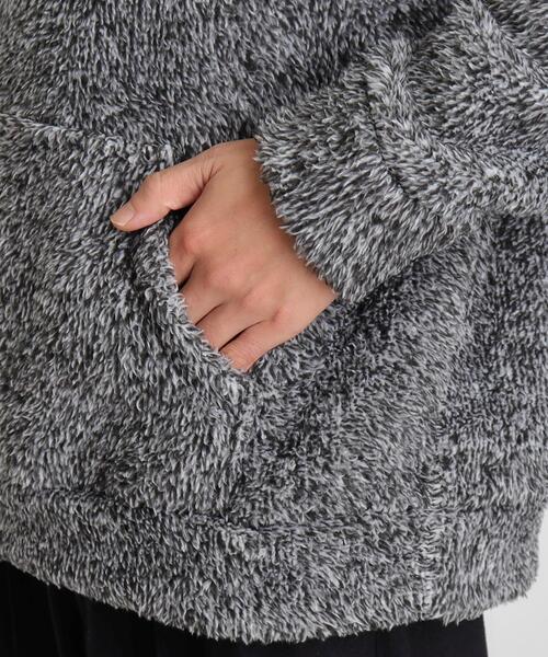 THE SHOP TK （ザ ショップ ティーケー ）の「◆ボアフリースプルオーバーパーカー（パーカー・メンズ・ブラック/ブラウン系その他/チャコールグレー・02/03）」の21枚目の写真