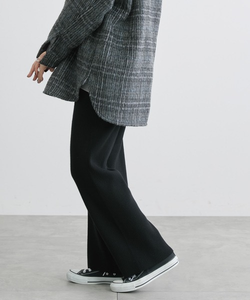 AMERICAN HOLIC（アメリカンホリック）の「バイパチリブニットパンツ（その他パンツ・レディース・ブラック/杢グレー/モカ・L/M）」の3枚目の写真
