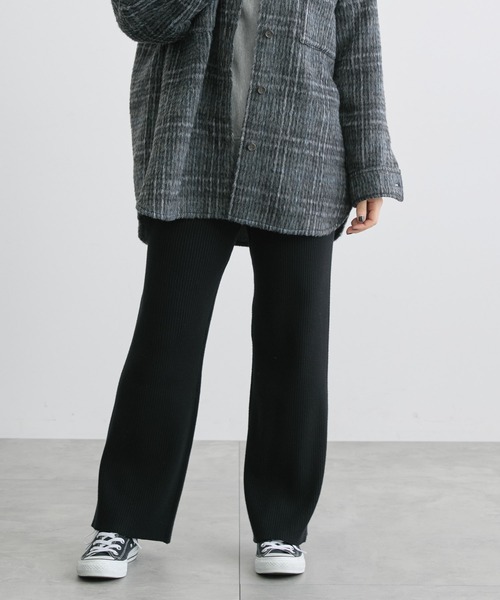 AMERICAN HOLIC（アメリカンホリック）の「バイパチリブニットパンツ（その他パンツ・レディース・ブラック/杢グレー/モカ・L/M）」の13枚目の写真