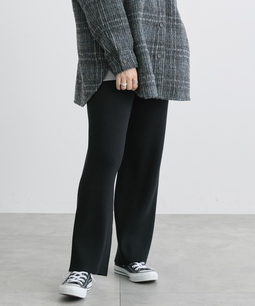 AMERICAN HOLIC（アメリカンホリック）の「バイパチリブニットパンツ（その他パンツ・レディース・ブラック/杢グレー/モカ・L/M）」の12枚目の写真