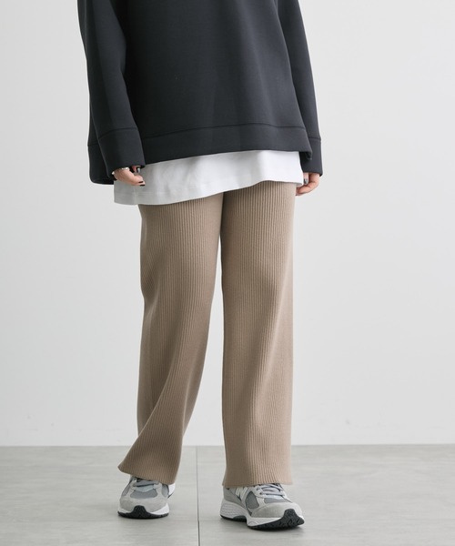 AMERICAN HOLIC（アメリカンホリック）の「バイパチリブニットパンツ（その他パンツ・レディース・ブラック/杢グレー/モカ・L/M）」の11枚目の写真