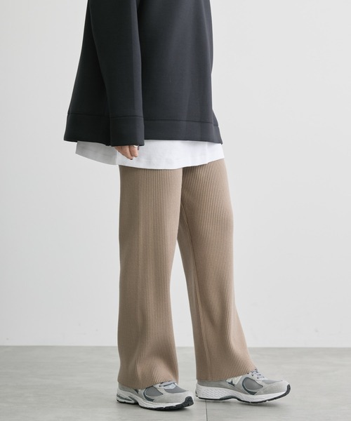 AMERICAN HOLIC（アメリカンホリック）の「バイパチリブニットパンツ（その他パンツ・レディース・ブラック/杢グレー/モカ・L/M）」の10枚目の写真