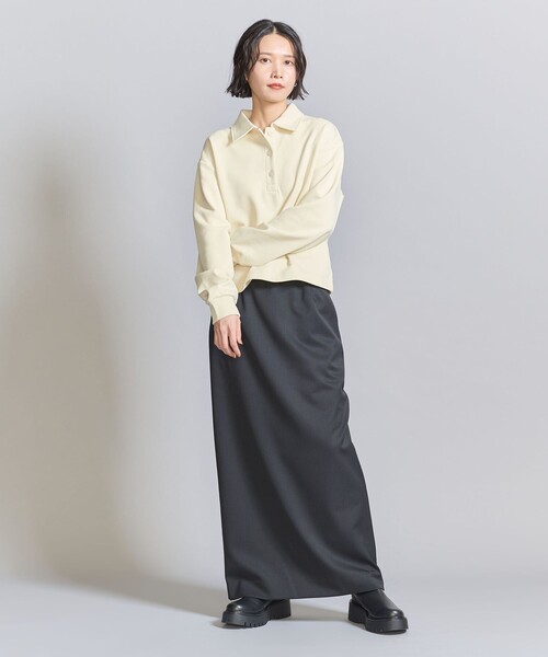 BEAUTY&YOUTHUNITEDARROWS ソリッドコットンポロスウェット ソリッド コットン ポロ スウェット