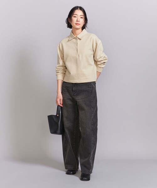 BEAUTY&YOUTHUNITEDARROWS ソリッドコットンポロスウェット ソリッド コットン ポロ スウェット