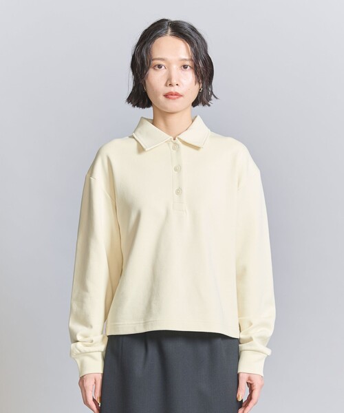 BEAUTY&YOUTH UNITED ARROWS(ビューティーアンドユースユナイテッドアローズ)の「コットン裏毛 ショートポロスウェット プルオーバー(スウェット・レディース・オフホワイト/ブラック/イエロー・FREE)」の11枚目の写真