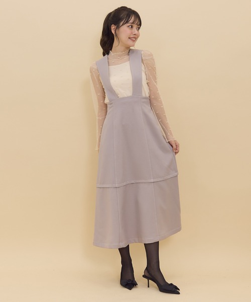 REDYAZEL（レディアゼル）の「【セットアップ可能】2wayレングスウーリッシュジャンパースカート（ジャンパースカート・レディース・ダークブラウン/ブルー/ベージュ・SMALL/MEDIUM）」の4枚目の写真