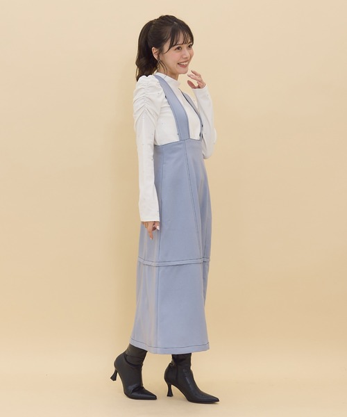 REDYAZEL（レディアゼル）の「【セットアップ可能】2wayレングスウーリッシュジャンパースカート（ジャンパースカート・レディース・ダークブラウン/ブルー/ベージュ・SMALL/MEDIUM）」の13枚目の写真