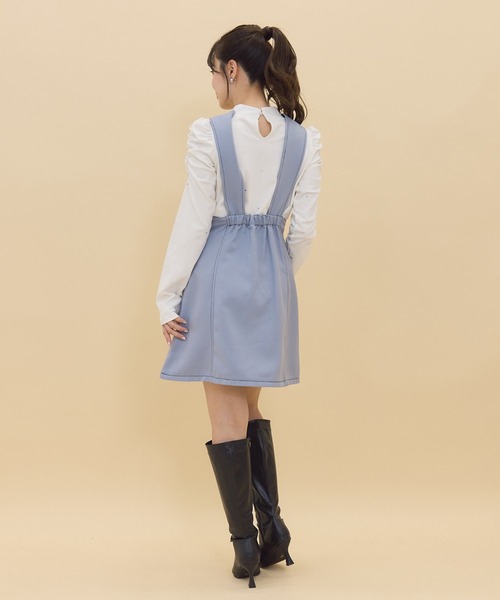 REDYAZEL（レディアゼル）の「【セットアップ可能】2wayレングスウーリッシュジャンパースカート（ジャンパースカート・レディース・ダークブラウン/ブルー/ベージュ・SMALL/MEDIUM）」の10枚目の写真