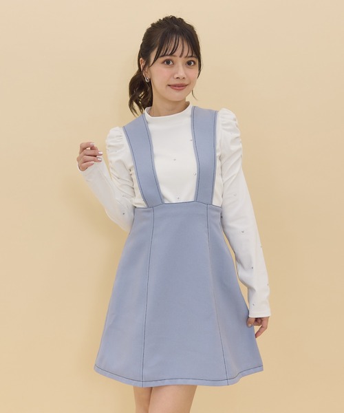 REDYAZEL（レディアゼル）の「【セットアップ可能】2wayレングスウーリッシュジャンパースカート（ジャンパースカート・レディース・ダークブラウン/ブルー/ベージュ・SMALL/MEDIUM）」の11枚目の写真