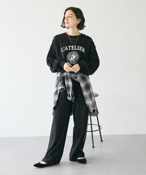 CRAFT STANDARD BOUTIQUE(クラフトスタンダードブティック)の「配色ロゴメロープルオーバー(スウェット・レディース・ホワイト系その他/マスタード/ブラック/カーキ/杢グレー・FREE)」の11枚目の写真