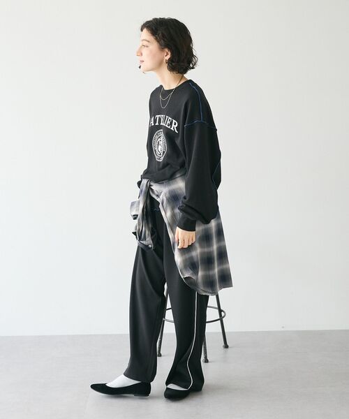 CRAFT STANDARD BOUTIQUE(クラフトスタンダードブティック)の「配色ロゴメロープルオーバー(スウェット・レディース・ホワイト系その他/マスタード/ブラック/カーキ/杢グレー・FREE)」の12枚目の写真