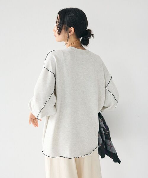 CRAFT STANDARD BOUTIQUE(クラフトスタンダードブティック)の「配色ロゴメロープルオーバー(スウェット・レディース・ホワイト系その他/マスタード/ブラック/カーキ/杢グレー・FREE)」の14枚目の写真