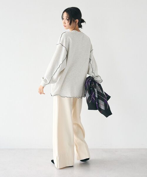 CRAFT STANDARD BOUTIQUE(クラフトスタンダードブティック)の「配色ロゴメロープルオーバー(スウェット・レディース・ホワイト系その他/マスタード/ブラック/カーキ/杢グレー・FREE)」の17枚目の写真