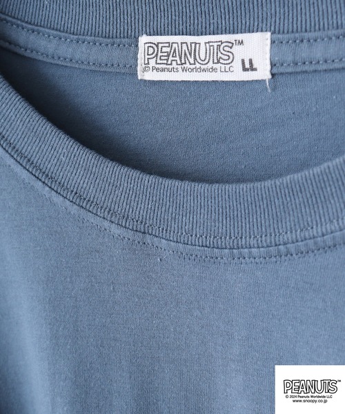 PEANUTS（ピーナッツ）の「PEATNUTS フェイクレイヤードTシャツ（Tシャツ/カットソー・メンズ・グリーン系その他/ブルー系その他/イエロー系その他/グレー系その他/アイボリー系/ブラック系その他・M/L/LL）」の8枚目の写真