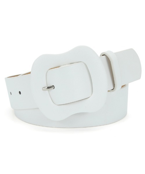 VIBGYOR Women（ヴィブジョー　ウィメン）の「【urge select】シンプル カラーベルト【10色展開】（ベルト・レディース・ホワイト/ブラック/ダークベージュ/グリーン/アイボリー/ライトパープル/ピンクベージュ/ブラウン/ピンク/イエロー・FREE）」の2枚目の写真