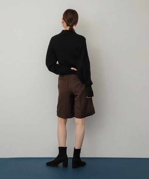 バミューダパンツ シルクブレンドバミューダパンツ