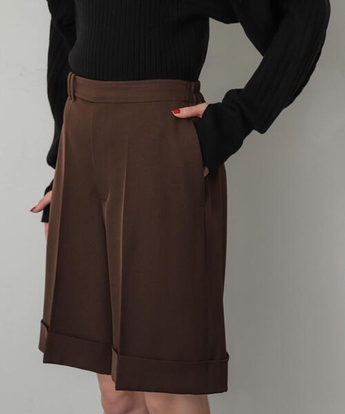 SENSE OF PLACE by URBAN RESEARCH（センスオブプレイスバイアーバンリサーチ）の「ダブルバミューダパンツ（その他パンツ・レディース・チャコールグレー/ブラウン/アイボリー・SMALL/MEDIUM）」の19枚目の写真