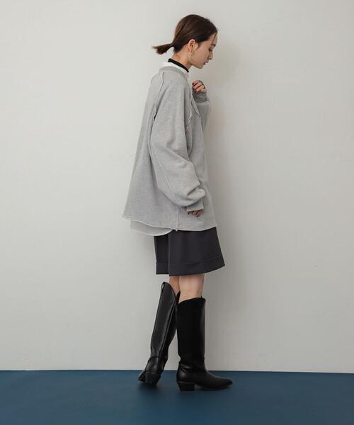 SENSE OF PLACE by URBAN RESEARCH（センスオブプレイスバイアーバンリサーチ）の「ダブルバミューダパンツ（その他パンツ・レディース・チャコールグレー/ブラウン/アイボリー・SMALL/MEDIUM）」の6枚目の写真