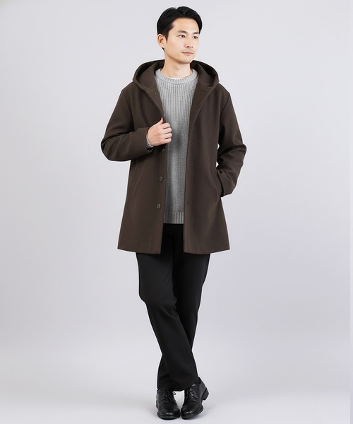 【未使用品】定価4.5万 オーシバル メルトンコート フーテッド 未使用品】定価4.5万 オーシバル メルトンコート フーテッド 未使用品