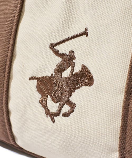 BEVERLY HILLS POLO CLUB(ビバリーヒルズポロクラブ)の「【BEVERLY HILLS POLO CLUB / ビバリーヒルズポロクラブ】16ozキャンバスロゴ刺繍ミニトートバッグ(トートバッグ・レディース・ホワイト系1/ホワイト系2/サックスブルー/ホワイト系3/ホワイト系4/ブラック・FREE)」の17枚目の写真