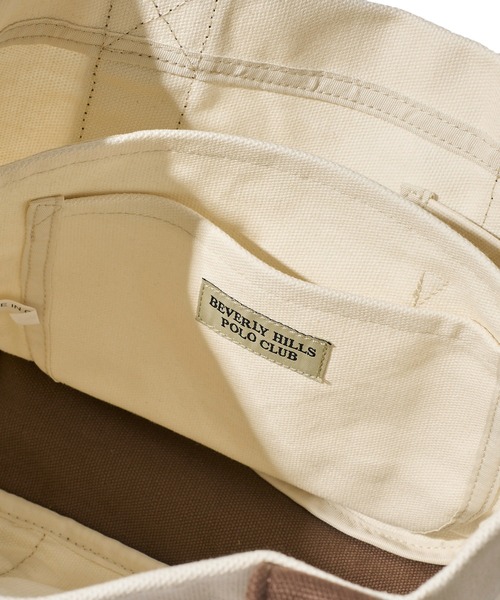 BEVERLY HILLS POLO CLUB(ビバリーヒルズポロクラブ)の「【BEVERLY HILLS POLO CLUB / ビバリーヒルズポロクラブ】16ozキャンバスロゴ刺繍ミニトートバッグ(トートバッグ・レディース・ホワイト系1/ホワイト系2/サックスブルー/ホワイト系3/ホワイト系4/ブラック・FREE)」の16枚目の写真