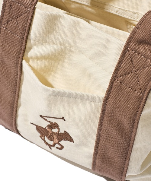 BEVERLY HILLS POLO CLUB(ビバリーヒルズポロクラブ)の「【BEVERLY HILLS POLO CLUB / ビバリーヒルズポロクラブ】16ozキャンバスロゴ刺繍ミニトートバッグ(トートバッグ・レディース・ホワイト系1/ホワイト系2/サックスブルー/ホワイト系3/ホワイト系4/ブラック・FREE)」の18枚目の写真