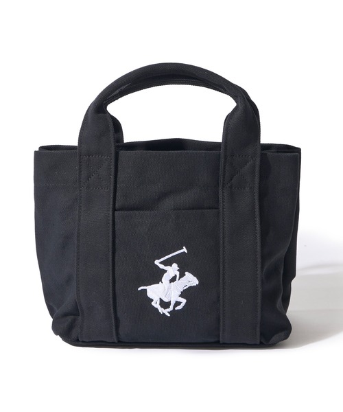 BEVERLY HILLS POLO CLUB(ビバリーヒルズポロクラブ)の「【BEVERLY HILLS POLO CLUB / ビバリーヒルズポロクラブ】16ozキャンバスロゴ刺繍ミニトートバッグ(トートバッグ・レディース・ホワイト系1/ホワイト系2/サックスブルー/ホワイト系3/ホワイト系4/ブラック・FREE)」の20枚目の写真