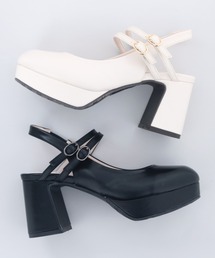 【25SS NEW】MiuMiu_women /スリングバックパンプス/White&Black Woman ホワイト レザー スリングバック パンプス