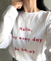 メッセージプリントロングTシャツ