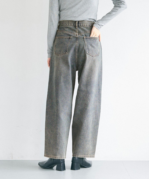 coca（coca）（コカ）の「タックカーブデニム（デニムパンツ・レディース・ブラック/ブルー・M/S/L）」の7枚目の写真