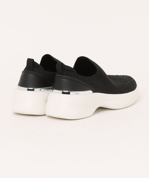 marie claire bis マリ・クレール ビス レディース ラインストーン付きニットスニーカー【超軽量/滑りにくい】厚底 スリッポン 125401（スニーカー）｜marie claire bis（マリクレール ビス）