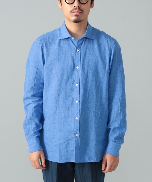 BRILLA per il gusto（ブリッラペルイルグースト）の「リネンコットン ワイドカラーシャツ（シャツ/ブラウス・メンズ・ブラック/ブルー系その他3/ホワイト/ブラウン・XS/S/M/L/XL）」の18枚目の写真