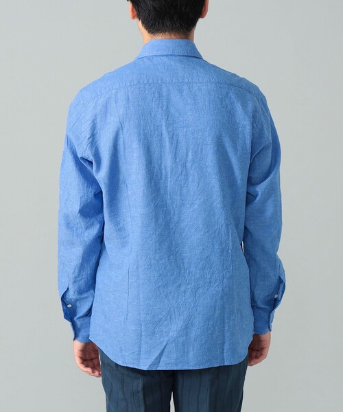 BRILLA per il gusto（ブリッラペルイルグースト）の「リネンコットン ワイドカラーシャツ（シャツ/ブラウス・メンズ・ブラック/ブルー系その他3/ホワイト/ブラウン・XS/S/M/L/XL）」の20枚目の写真