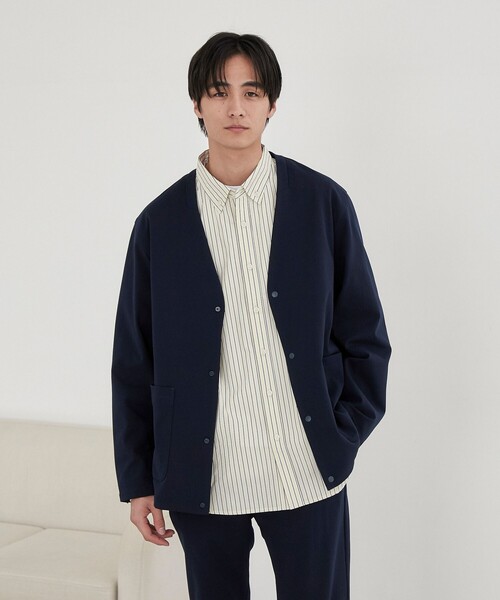 coen（コーエン）の「極楽ジャケット（ノーカラージャケット・メンズ・ブラック/ネイビー・XL/S/M/L）」の3枚目の写真