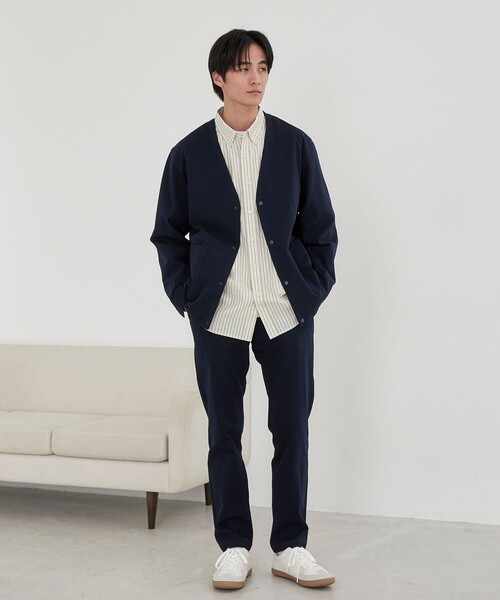 coen（コーエン）の「極楽ジャケット（ノーカラージャケット・メンズ・ブラック/ネイビー・XL/S/M/L）」の6枚目の写真