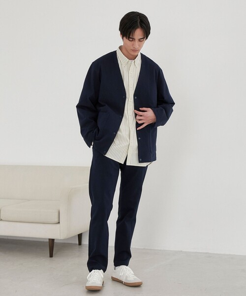 coen（コーエン）の「極楽ジャケット（ノーカラージャケット・メンズ・ブラック/ネイビー・XL/S/M/L）」の8枚目の写真