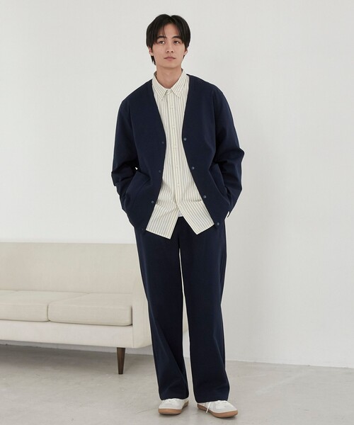 coen（コーエン）の「極楽ジャケット（ノーカラージャケット・メンズ・ブラック/ネイビー・XL/S/M/L）」の9枚目の写真