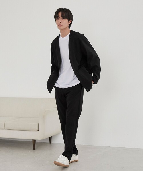 coen（コーエン）の「極楽ジャケット（ノーカラージャケット・メンズ・ブラック/ネイビー・XL/S/M/L）」の17枚目の写真