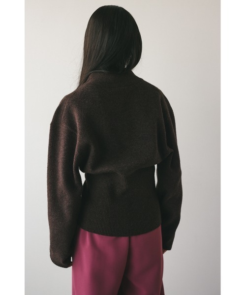 STYLEMIXER(スタイルミキサー)の「ヘムジップフォルムニット(ニット/セーター・レディース・ブラウン/アイボリー/サックスブルー・FREE)」の17枚目の写真