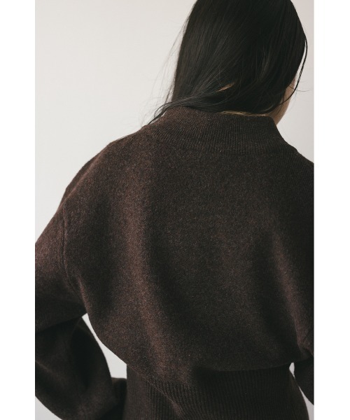 STYLEMIXER(スタイルミキサー)の「ヘムジップフォルムニット(ニット/セーター・レディース・ブラウン/アイボリー/サックスブルー・FREE)」の16枚目の写真
