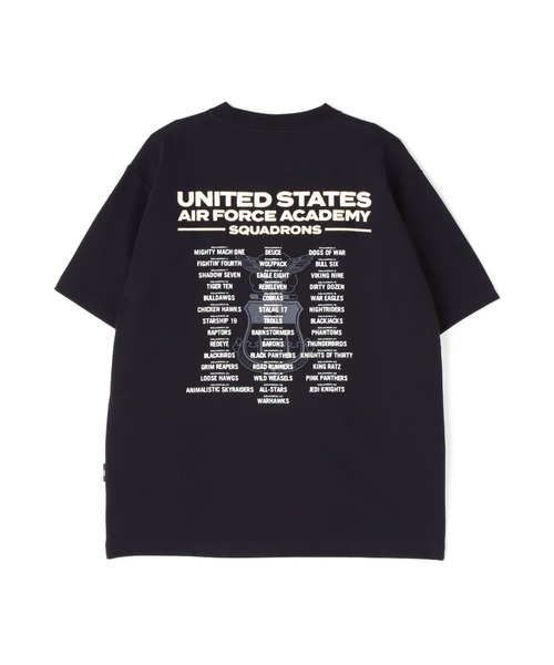 国内発/関税無/本物保証/AVIREX 刺繍 半袖 Tシャツ 大人気☆速乾 USAFA SQUADRONS EMBROIDERY T-SHIRT / 刺繍 半袖Tシャツ