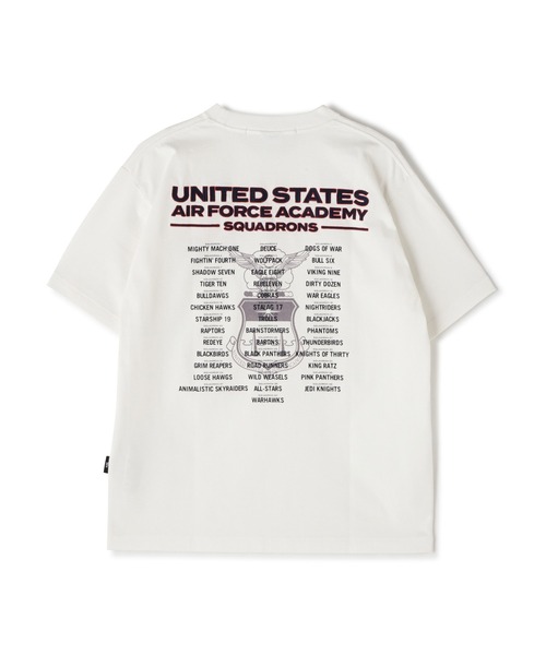 AVIREX（アヴィレックス）の「USAFA SQUADRONS EMBROIDERY T-SHIRT / 刺繍 半袖Tシャツ / AVIREX / アヴィレックス（Tシャツ/カットソー・メンズ・チャコール/ホワイト/オレンジ/ネイビー・LARGE/MEDIUM/XX-LARGE/X-LARGE）」の2枚目の写真