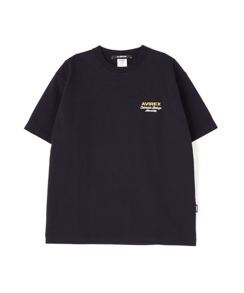 【レア】AVIREX us navy 半袖シャツ　ブラック　刺繍　2XL レア】AVIREX us navy 半袖シャツ ブラック 刺繍 2XL - メルカリ